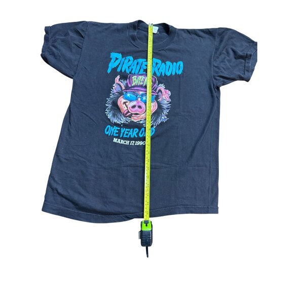 Vintage Pirate Radio 1990 "Bite Me" Graphic T-Shirt By Q-Tees Of California 100% - Picture 6 of 10